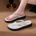 Cute bowknot platform flip-flops - new 2026 summer collection - fairy style, non-slip beach sandals for women