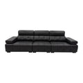 Italian laurence sofa foshan furniture high back genuine leather sofa classy black living room straight row high-end sofa