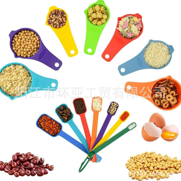 New  plastic measuring spoon measuring cup set with graduated measuring spoon baking tool kitchen coffee spoon household