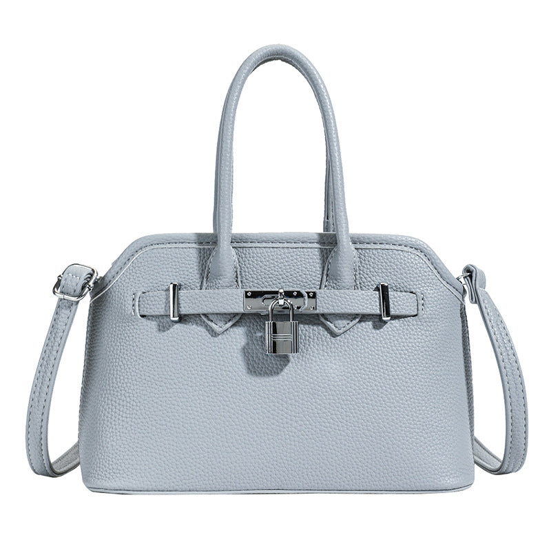 Cross-border retro handbag women's soft leather Kelly bag 2025 new high-end messenger bag versatile shoulder shell bag