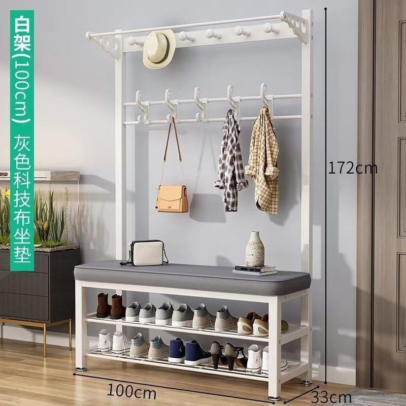 Simple shoe changing stool shoe changing stool coat rack all-in-one entrance storage rack all-in-one shoe changing stool shoe rack all-in-one entrance