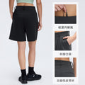 Summercasualstraight-legshorts women's pure colorhigh waistslimming lookhalf length pantsloose wide leg suit pantsd26025