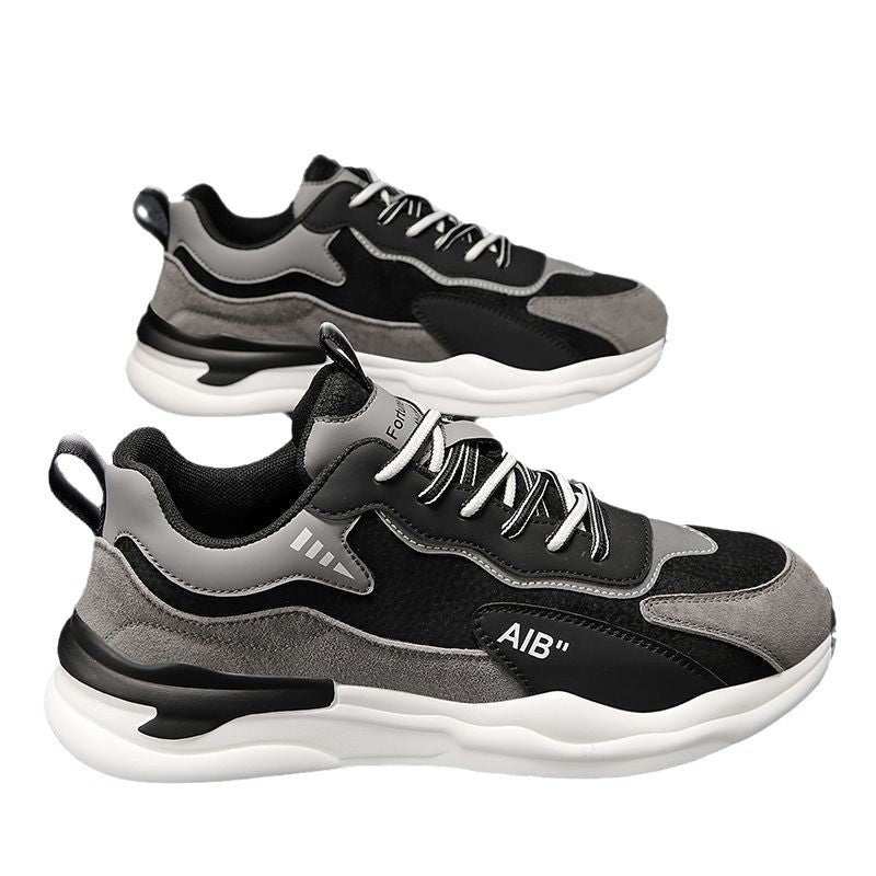 Argan men's shoes spring leather sneakers meneasiest for matchcasual shoes running non-slip heightening dad trendy shoes winter