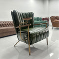 Cigar chair popular cigar chair, not tired after sitting for a long time, coffee chair, solid wood armrests with tray, leather sofa chair, american style