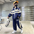 Boys' spring/autumn outfit  new collection: trendy two-piece hoodie set for older kids - street style long sleeve tracksuit
