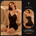 New arrivalsexy deep v pleated double-layer overlapping suspender hip-covering sexy intimates short skirt pure desire temptation hot nightgown