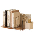 Desk storage organizer - student bookshelf, desktop bookends, pen holder, stationery organizer, office desk storage box