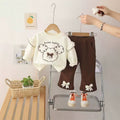 Girls' spring/autumn two-piece outfit set - stylish and trendy kids' spring clothes for 1-2 year old baby girls