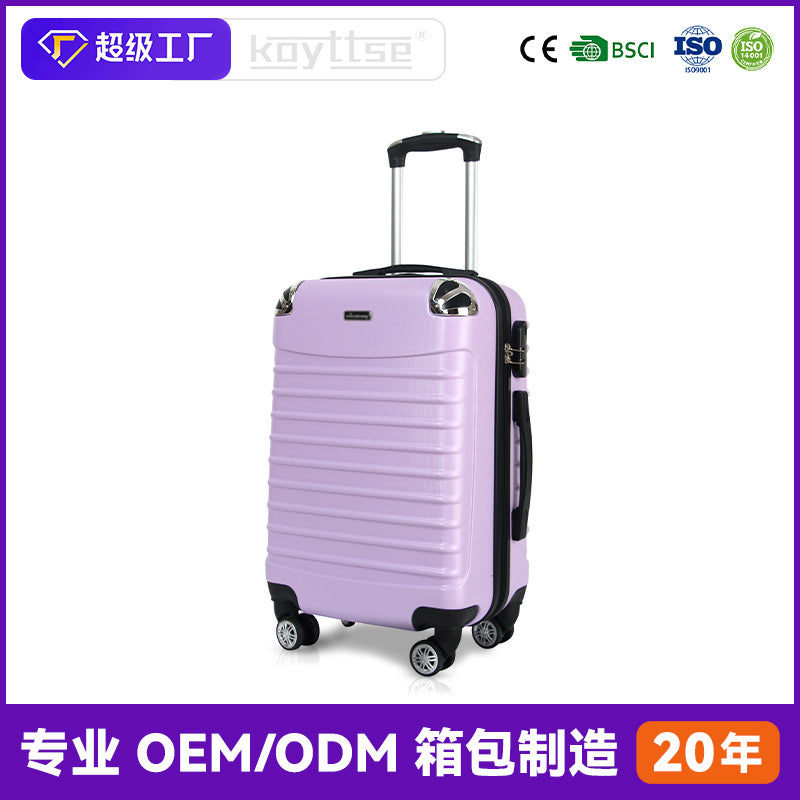 Processing custom ABS trolley suitcase business travel gift boarding case zipper 3-piece universal wheel suitcase