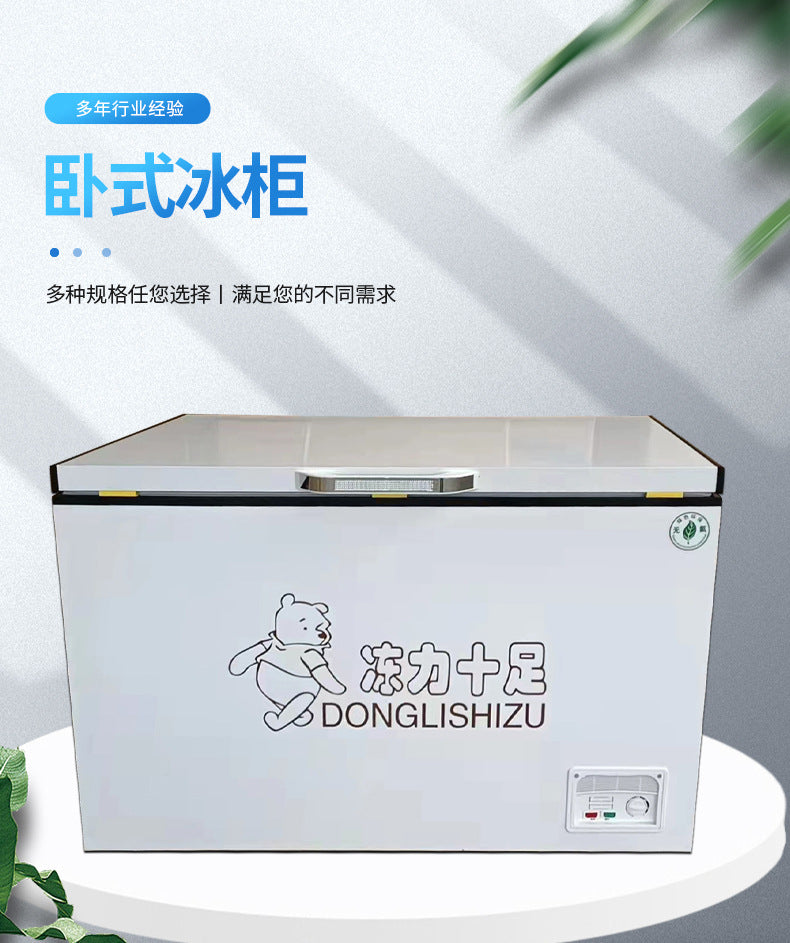 Commercial horizontal freezer - large capacity refrigeration & freezing - ideal for supermarkets, ice cream displays, restaurants, and kitchen fresh meat storage