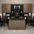 Staff desk and chair office financial computer table high cabinet furniture chair combination staff table modern screen card slot