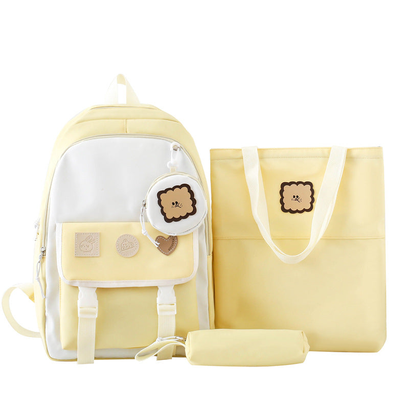 Cross-border new fashion trend backpack casual backpack large-capacity travel essential bag primary and secondary school students schoolbag