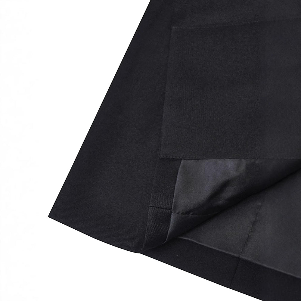 elegance suitdress double row gold button deep v waist lapel slimming lookwork clothing banquet dress