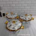 Hot selling food warmer container 3pcsexport open mirror octagonal thermal lunch box 2l-2.5l-3l