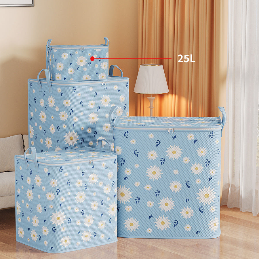 New teddy bear storage bag - collapsible fabric organizer for clothes, quilts, and toys - closet storage box