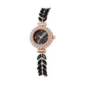 New women's quartz watch with rhinestone accents, small dial, delicate bracelet, adjustable band, fashion jewelry quartz watch - in stock