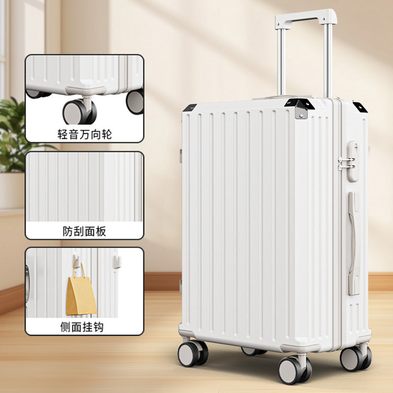 New suitcase 24-inch student trolley suitcase universal silent wheel suitcase large capacity boarding password case