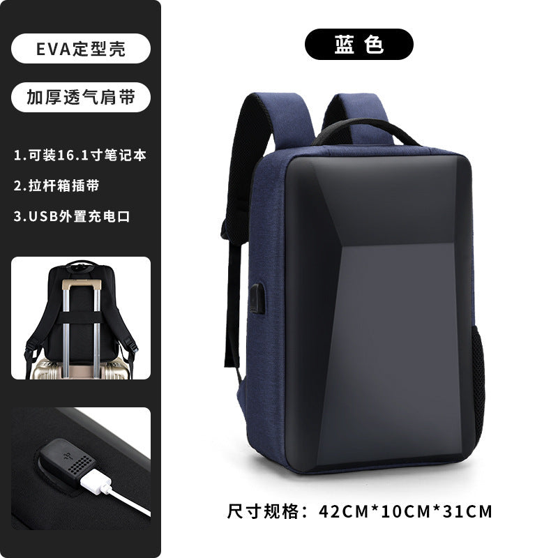 new pc hard shell backpack casual lightweight business backpack men's trendy cool backpack 15.6inch anti-theft laptop bag
