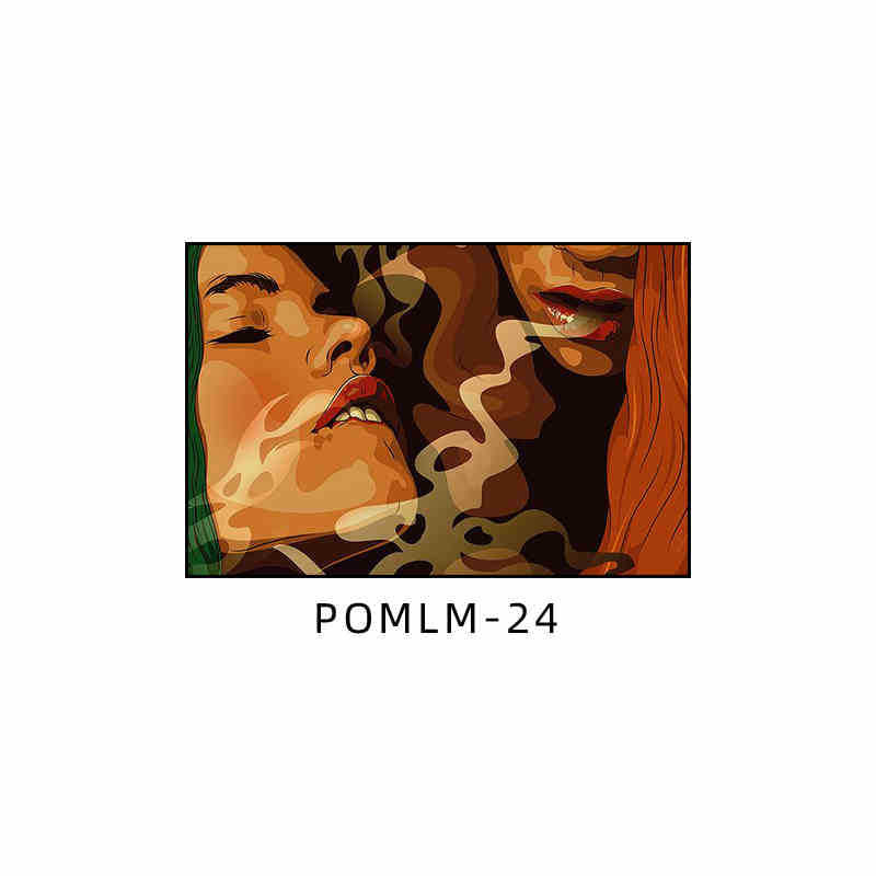 Bar decoration painting American retro tavern KTV box wall painting Love hotel bathroom toilet mural