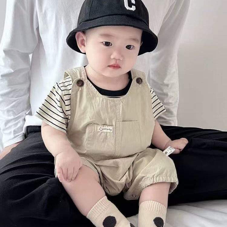 Summer new arrivals: baby & toddler striped outfit set - summer clothes, overalls, two-piece set, romper, and loungewear