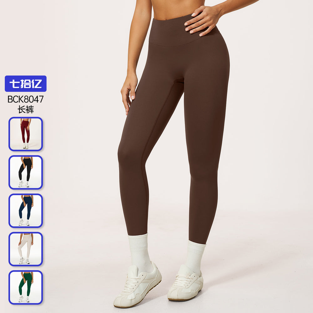 European and american style running naked feel quick-dry fitness leggings breathable outerwear tight workout pants high waist butt lifting yoga pants women's 8047
