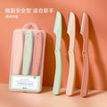 Keqi foldable eyebrow razor with micro-protective mesh, 3-piece set - beginner-friendly, safe eyebrow shaping tool - wholesale beauty supplies