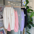 Kids' spring/autumn casual pants, baby sweatpants, girls' loose-fit outerwear trousers, new autumn collection for toddlers and young children, trendy children's clothing