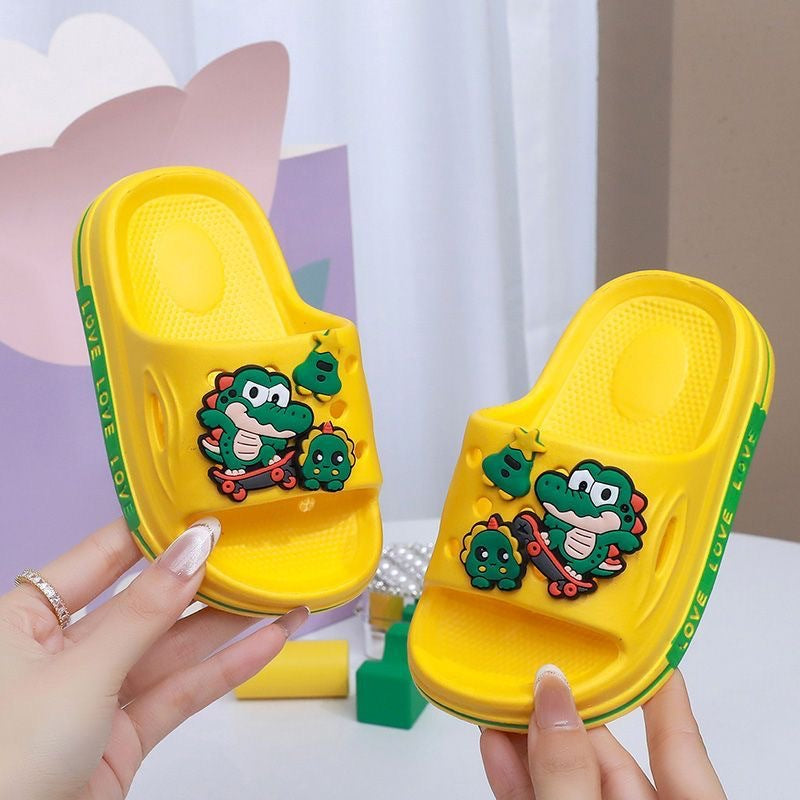 Eva kids' slippers - summer indoor/outdoor anti-slip soft sole slides for boys and girls - cute cartoon designs for toddlers and big kids