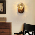 new vintage-inspired bedroom bedside ambient light, ice cube glass wall lamp, retro hallway wall sconce, stairway wall light