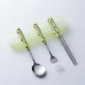 Green cow three-piece set