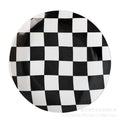 Instagram-worthy creative printed ceramic chessboard pattern dinner plates - stylish dinnerware for restaurants, home use, western cuisine, baking, and plating