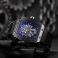 Hollow richard barrel shape aliexpress cross-border quartz watch men's silicone watch men's business calendar sports watch