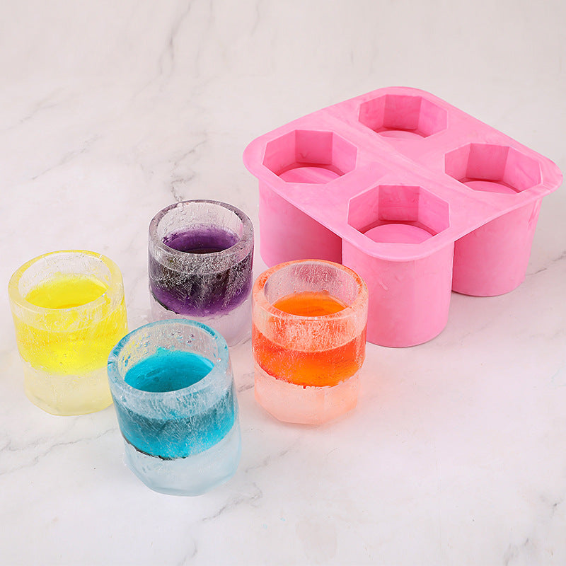 Ice American cup Douyin same ice cube mold silicone ice grid ice box ice wine glass household creative bar wine set