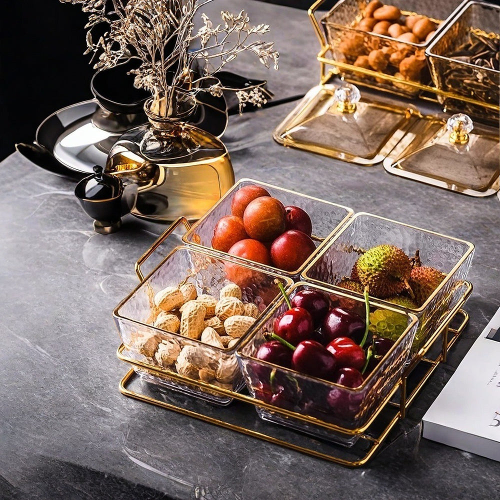 Plastic fruit plate divided fruit plate commercial club hotel foot bath bar thickened and resistant to falling snacks dried fruit snack plate