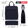 Large capacity vertical briefcase - waterproof oxford cloth document bag for meetings and travel