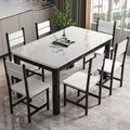 High-end for home dining table and chairs (tempered glass) casualall-in-one dining table restaurant kitchen fast food hot pot
