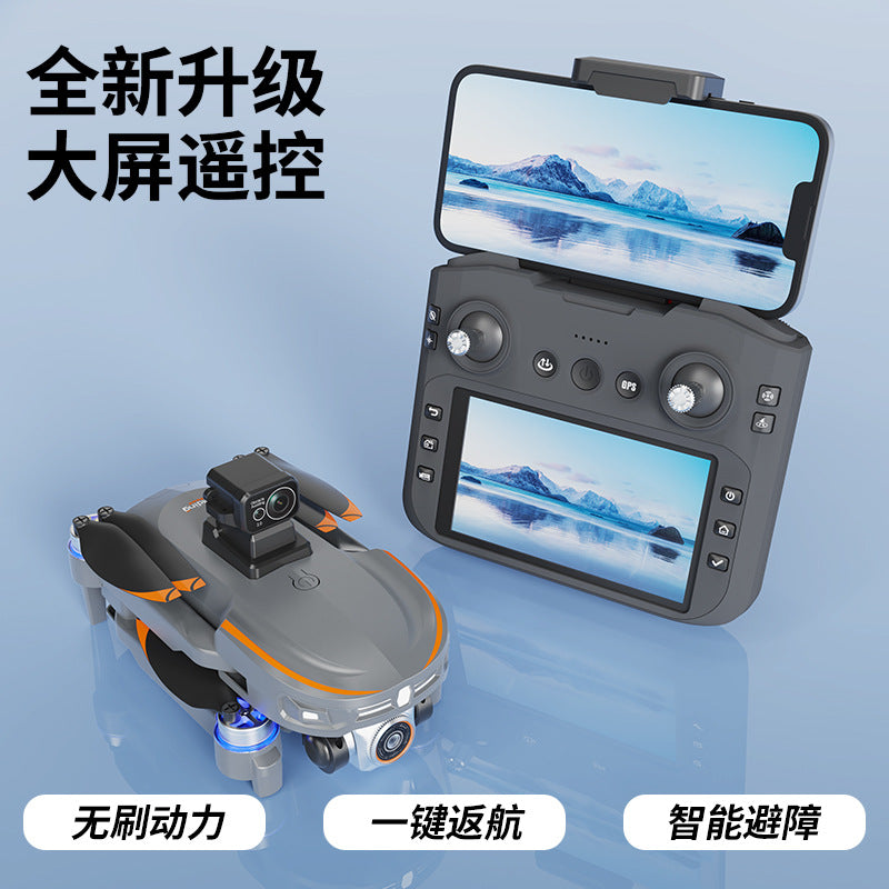 Gps return-to-home brushless s28 drone - foldable with 4.5inch screen remote control, aerial photography, obstacle avoidance, remote control aircraft