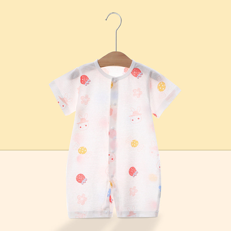 Wholesale baby rompers - spring/summer lightweight air conditioning suits, baby pajamas, long-sleeve onesies, crawling suits, newborn clothes