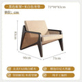 New chinoiserie chair designer rattan sofa chair wabi-sabi style single chair medieval style solid wood casual chair single chair