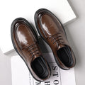 Genuine leather cowhide new autumn business formal leather shoes men's round toe thick sole casual shoes groom wedding soft sole leather shoes