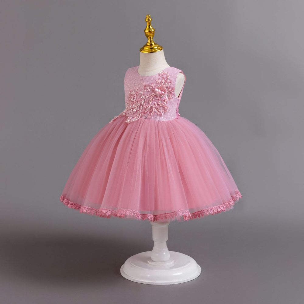 Export ready-made baby girl princess dress puffy gauze cake dress first birthday dress kids dress