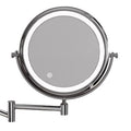 Perforated magnifying glass bathroom with light makeup mirror high definition led free foldable dressing mirror wall hanging telescopic bathroom