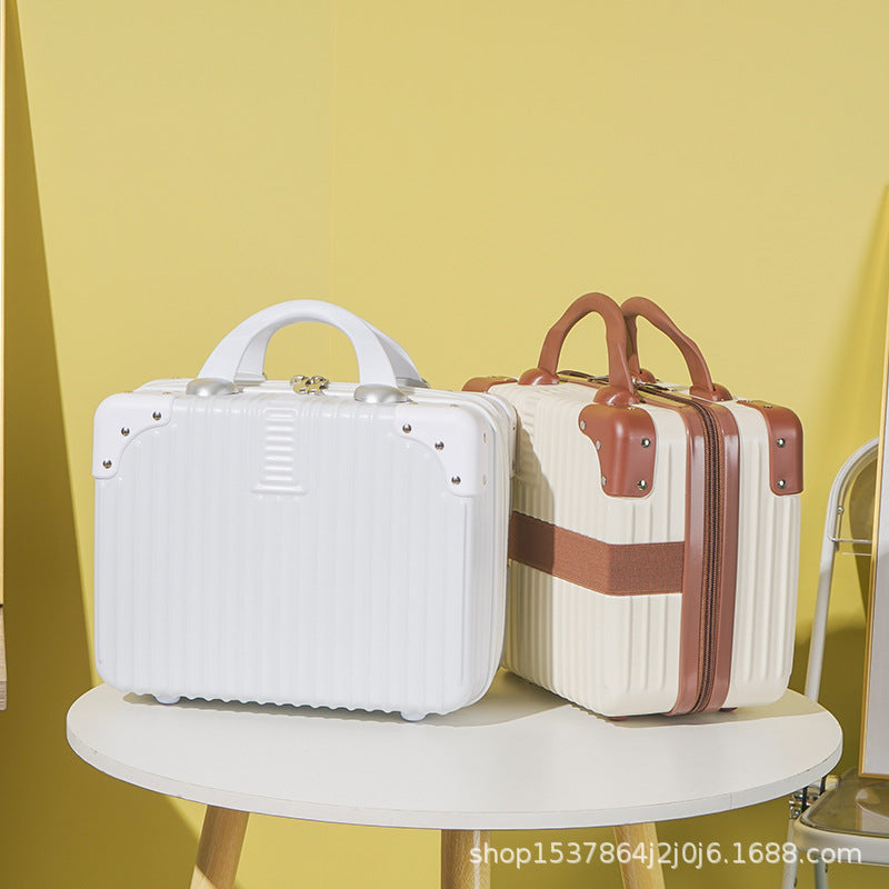Portable cosmetic case, high-value 14-inch suitcase, small mini suitcase, gift box, gift printing logo.