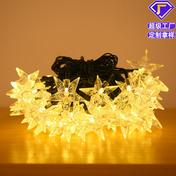 [Processing and customization] LED light string, five-pointed star lantern string, Christmas gypsy star LED solar light string