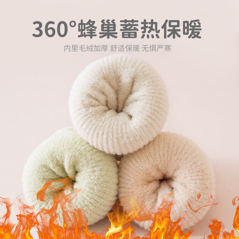 Babylon socks fall and winter fleece-linedthickened baby terry socks ear-lifting small ears boneless infant socks category a