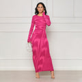 New arrivals: irregular print sexy slim-fit bodycon long sleeve dress for cross-border e-commerce
