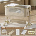 Aluminum alloy baby crib - portable, foldable, and convertible bassinet - multifunctional newborn bed - splice-together large bed
