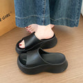 2026 new platform sandals for women, 8cm height increasing, summer outdoor wear, fashionable and versatile, popular trending high heel mules
