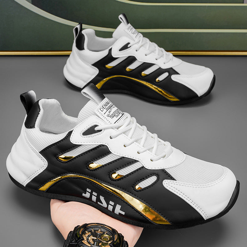 Men's shoes 2025 winter new low-top sneakers korean style versatile men's casual shoes soft sole comfortable dad shoes