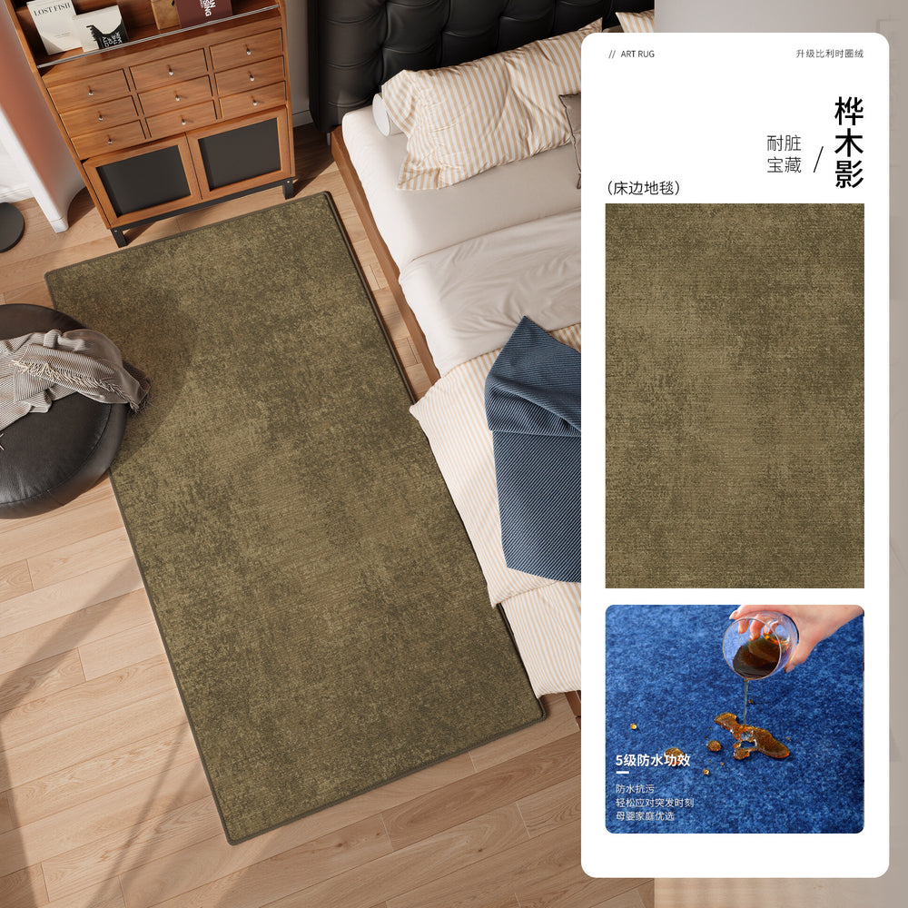 Bedroom carpet, chinese ancient style, easy to care for, waterproof, anti-fouling, bedside blanket, long strip in front of the bed, stain-resistant, non-slip, classy carpet
